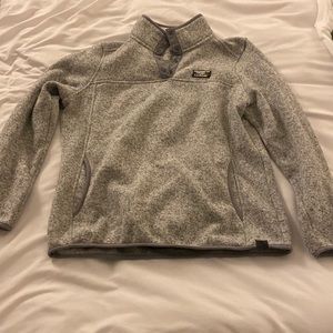 Women's L.L.Bean Sweater Fleece Pullover Pewter Large